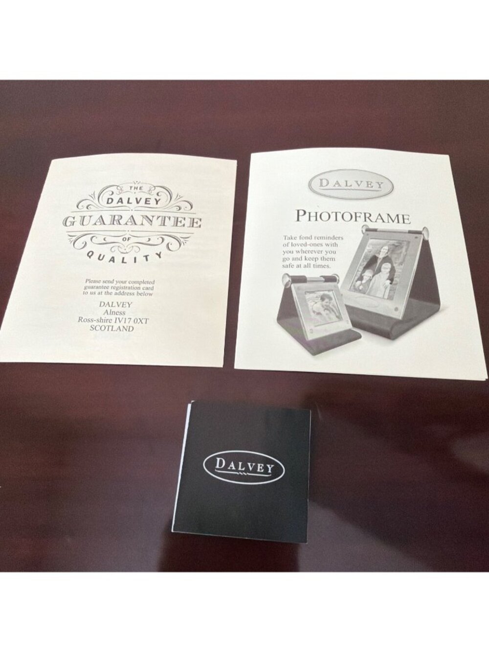 Vintage Dalvey Scotland Large Leather & Siver Tone Travel Photo Frame NOS - Picture 8 of 14